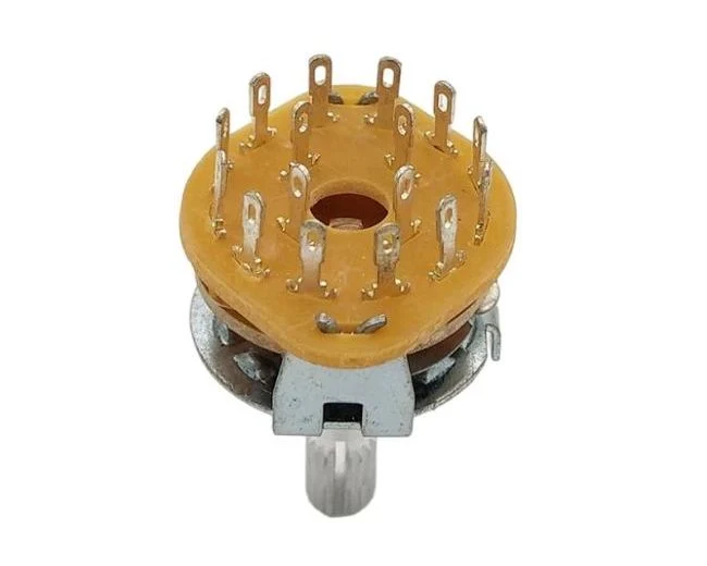 4 Pole 5 Position Rotary Switch RS25-1-12 Shaft 500V 50-60Hz 1minute Rotary Voltage Selector Switch