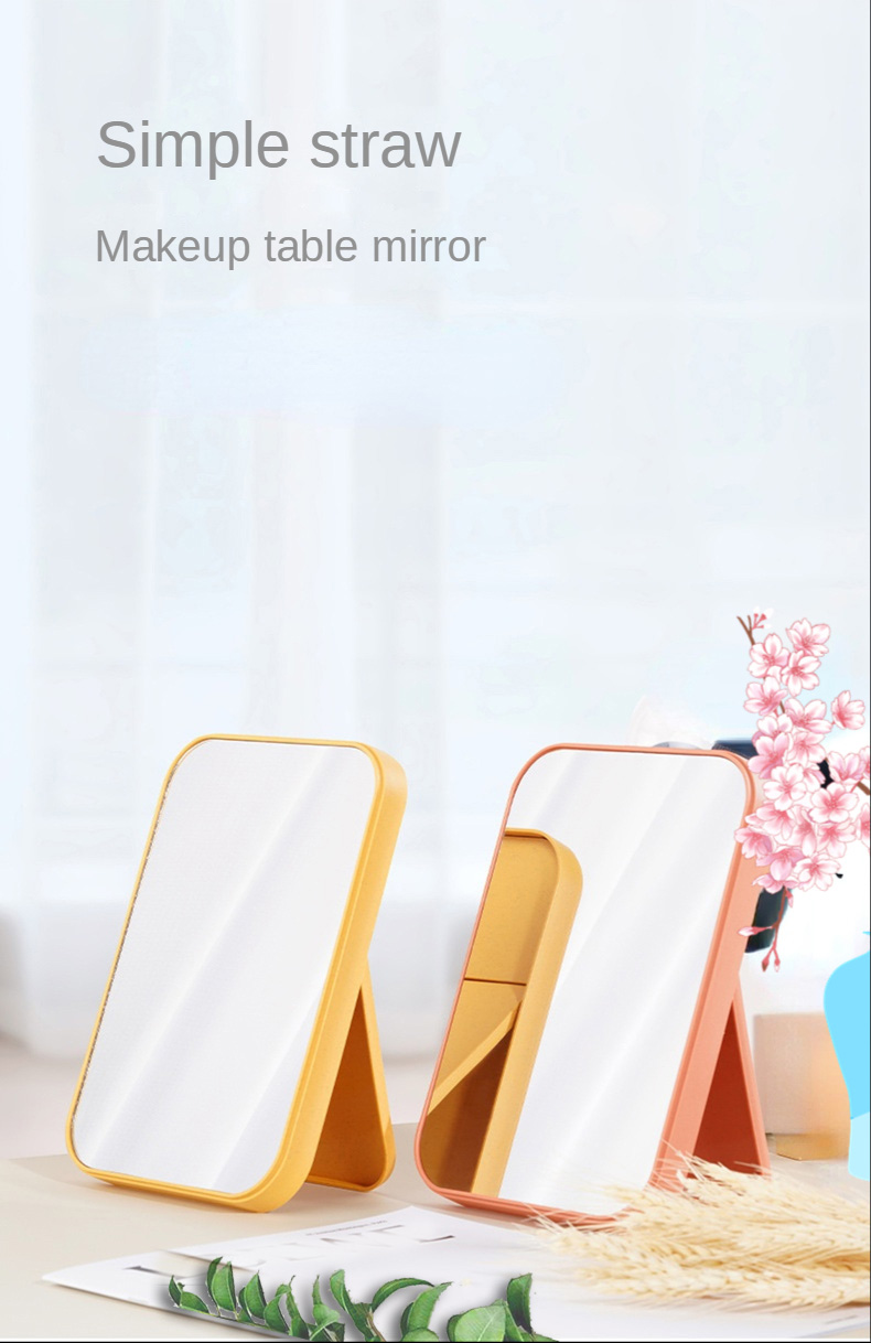 Standing Portable Makeup Mirror and Bathroom Vanity Table with Compact Design