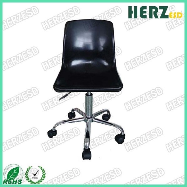 Quality Black Plastic Black Ergonomic Industrial Chairs With Grounding Conductive Metal Chain for sale