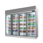 Supermarket Milk Beverage Refrigerated Showcase With Digital Temperature