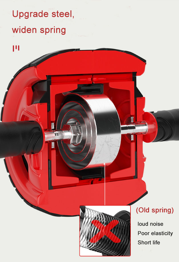 Noiseless Heavy Duty Ab Roller Widen Abdominal Stomach Roller Wheel Waist Exercise