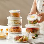 2024 New Kitchen Food Hermetic Containers Microwave Safe High Borosilicate Glass
