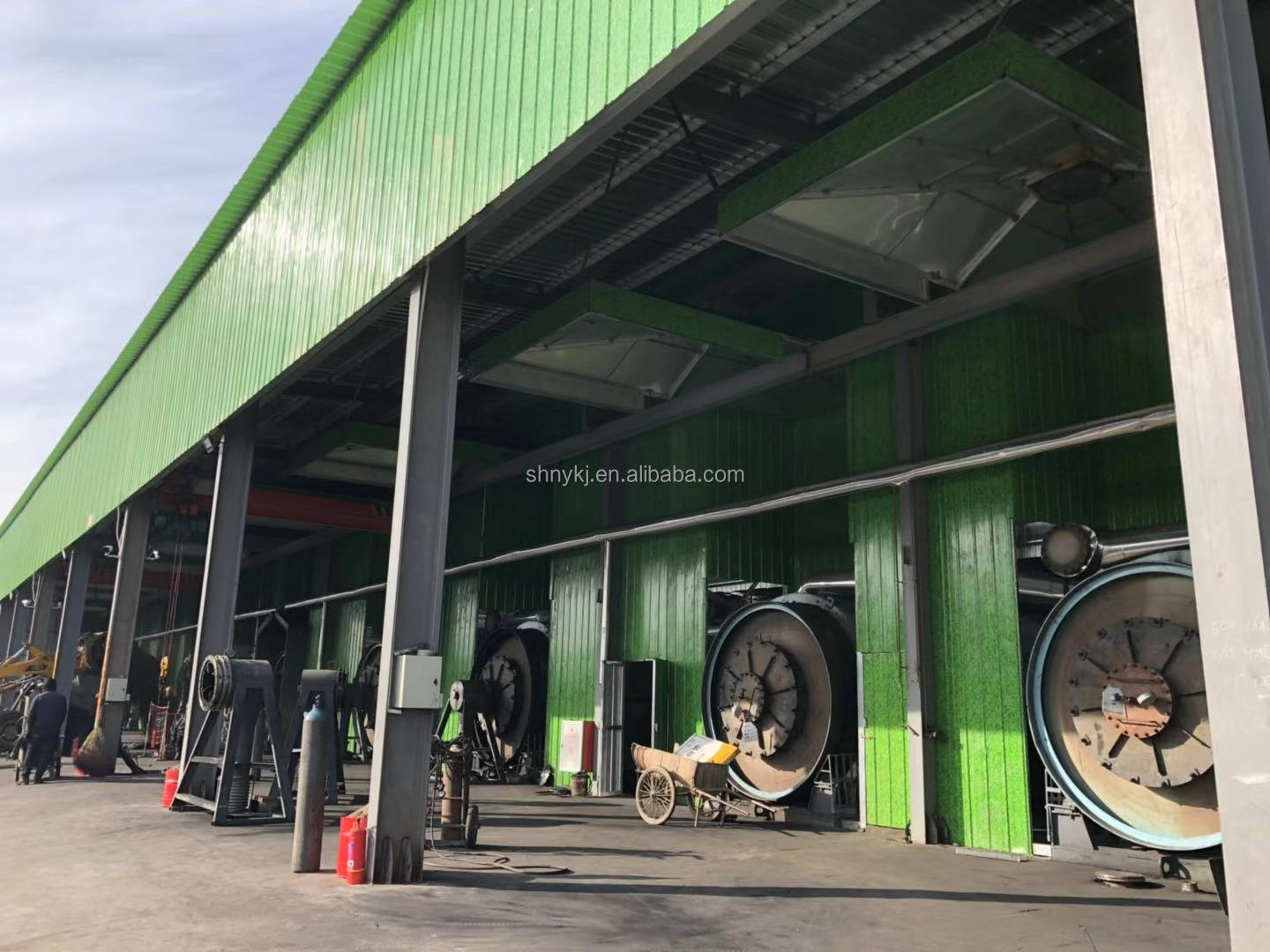 38tons Capacity Pyrolysis Waste Tire To Oil Production Line for 300sq Meter Location