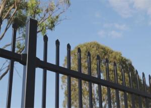 China Steel Tubular Diplomat Fencing Panels 1500mm height x 2350mm or 2400mm INTERPON AKZO NOBEL steel fence panels wholesale