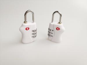 China 34.2g TSA Approved Suitcase Locks , White TSA 338 3 Digit Number Lock wholesale