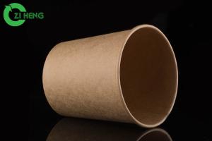 China Recyclable leak resistant kraft paper soup cup 480ml for take out wholesale
