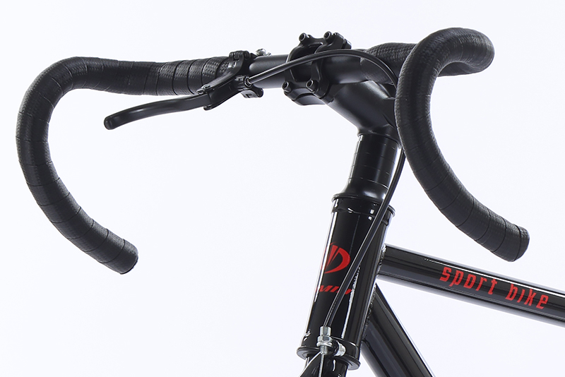 120kg Load Capacity GOMID Steel Frame Bisiklet Single Speed Fixed Gear Bike for Custom Track Racing Handlebar Steel Drop Bar