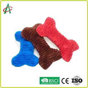 China Squeakers Plush Dog Bone Toy wholesale