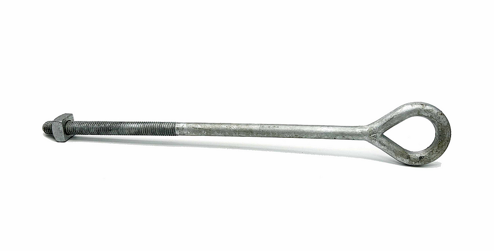 Oval Eye Bolt Anchors For Utility Poles Anchoring, Poleline Hardware Oval Eye Anchor Rod Support Tranmission Lines to Pole (5)