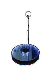 China Automatic Rotating LED 360 Photo Booth Glass Platform Video Motion wholesale