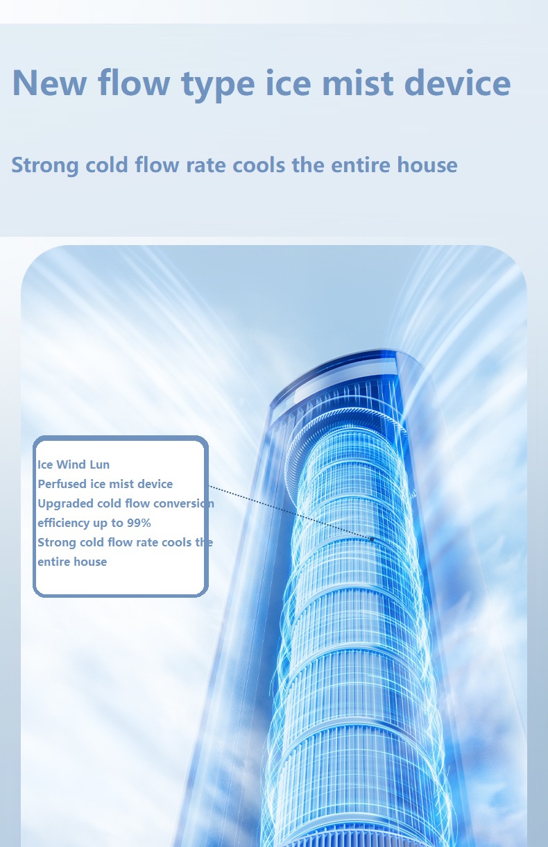 Floor Vertical Mobile Ice Mist Air Conditioning Fan with 220V Voltage and Private Mold