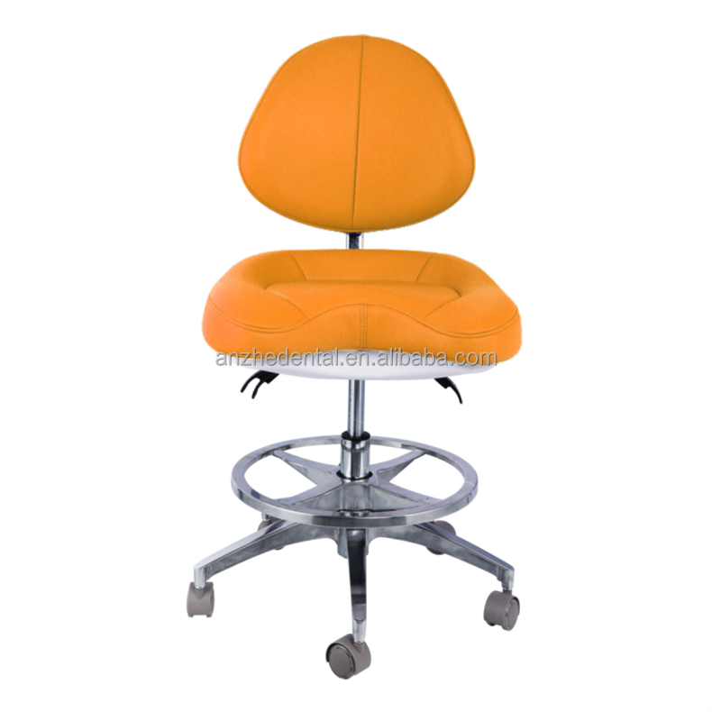 Soft Leather Dentist Stool Unique Comfortable Seat Adjustable Height Dentist Chair With Wheels