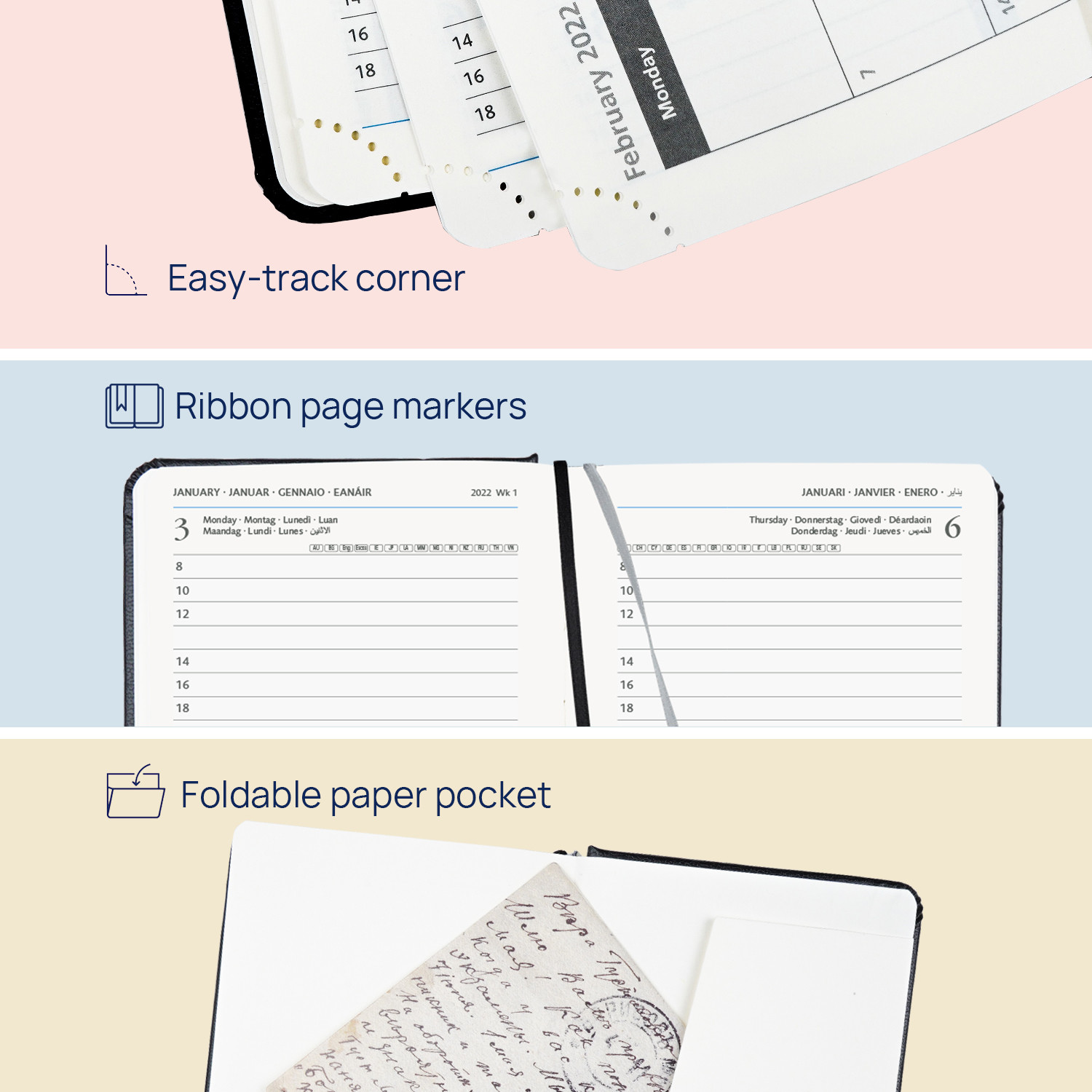 6.3''X4.3'' Traveller Vertical Layout Planner Custom Grey Hardcover