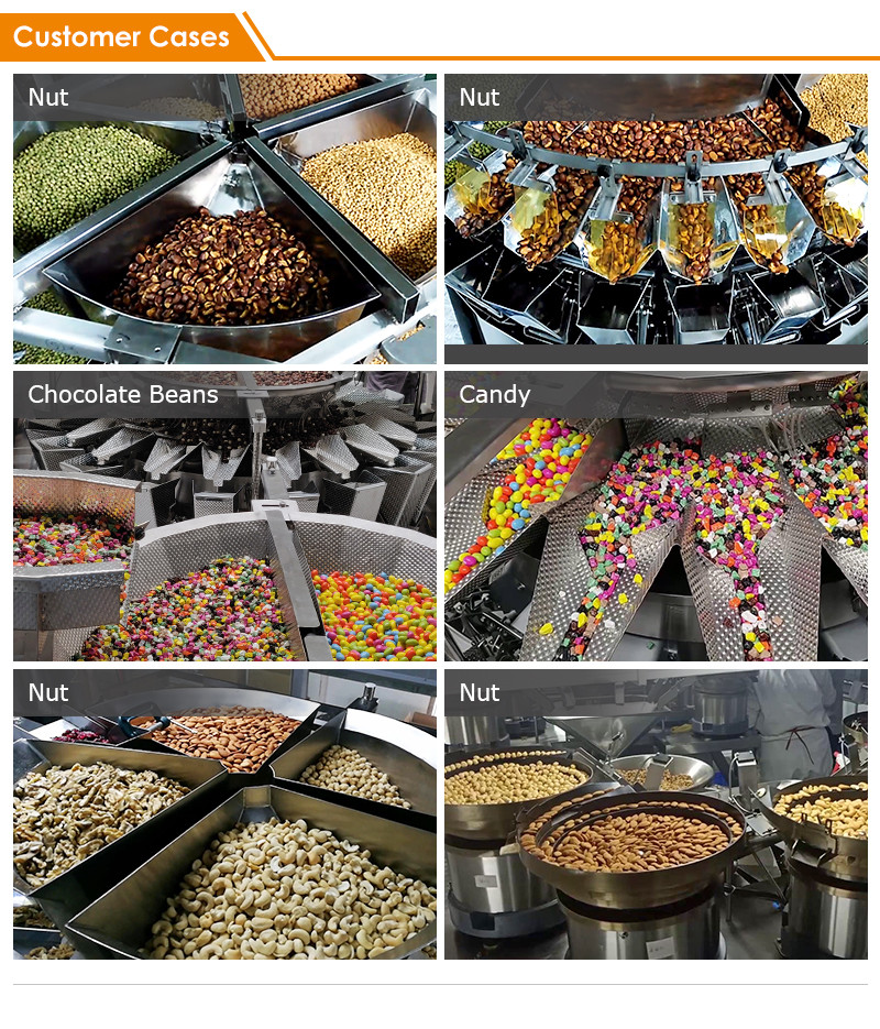 200g 500g Granule Packing Machine Snacks Crisps Raisins Rice Grains Candy Nuts Biscuits Peanuts Seeds Jujube Packaging Machine