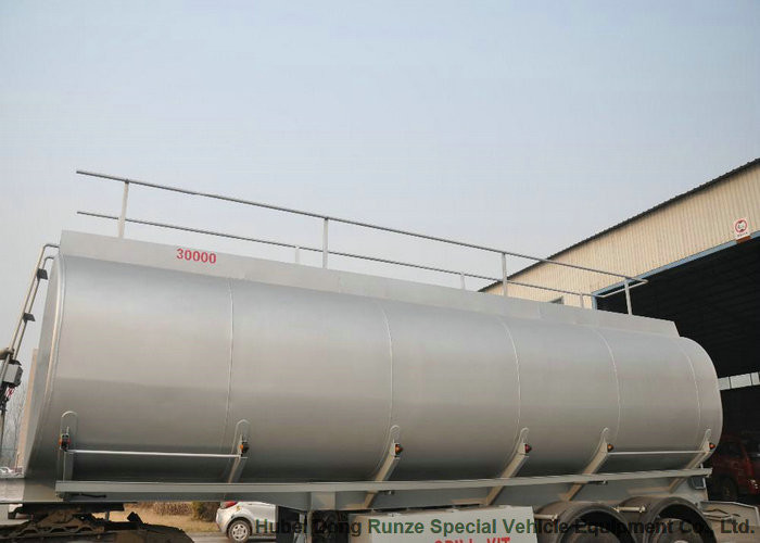 2 Axles Stainless Stee Water Tank Semi Trailer For Health Water Transport 30T- 35Ton