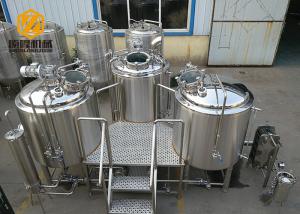 China 3 Vessels Micro Brewing Systems Abrasion Resistant 500L / 1000L Tanks wholesale