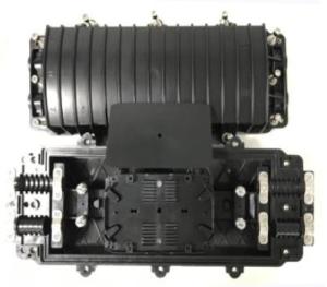 China Black Outdoor Fiber Splice Enclosure 96 - 144 Core / Insulation Resistance wholesale