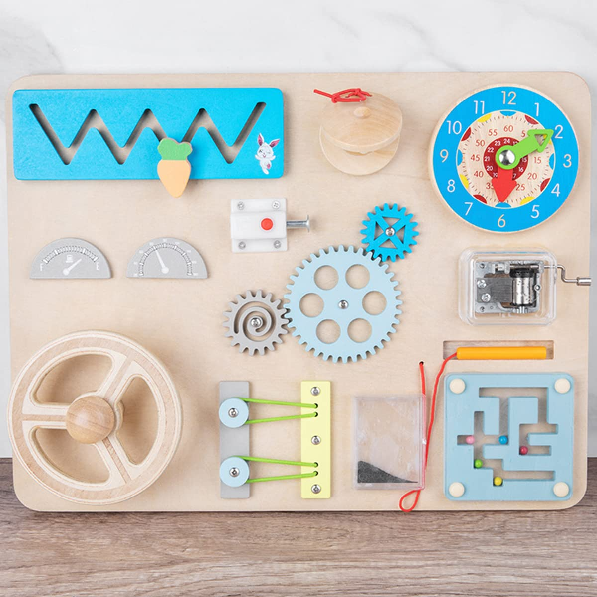 Multi-function Music Steering Wheel Busy Board for Playing and Hand-on Ability Training
