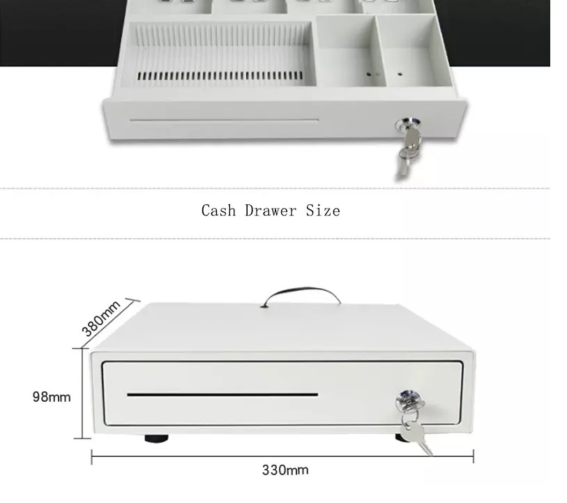 Lock and Automatic Functions Cash Drawer Support 305mm/405mm/420mm/460mm