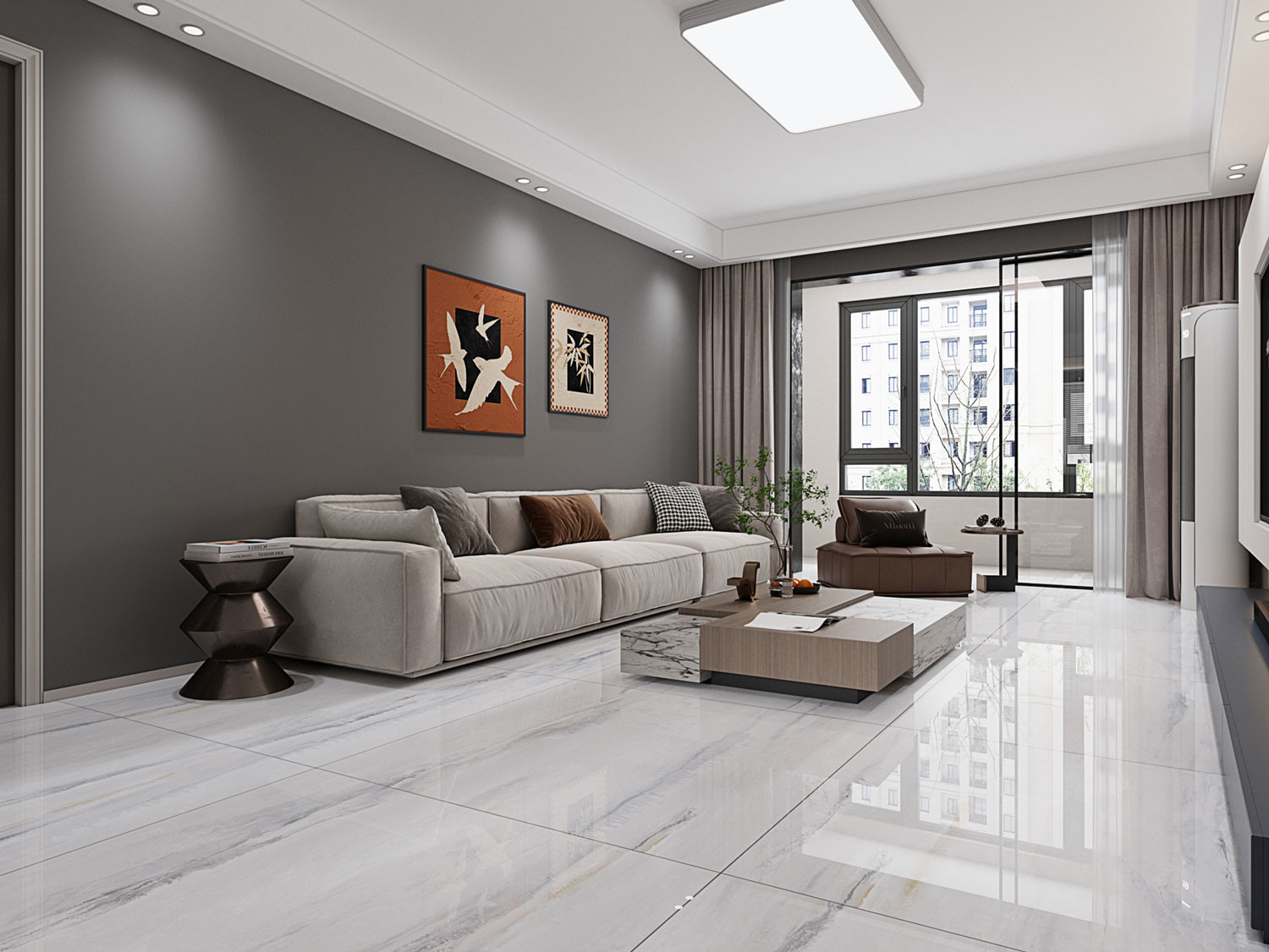 Polished Sintered Stone Slabs 1200x1200mm AAA Grade
