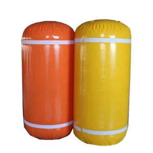 China Pillow Size Air Valves Boat Lift Flotation Bags , Cylindrical Underwater Lifting Bags wholesale