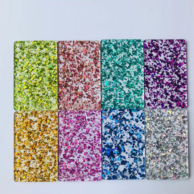 Glitter Decorative Plexiglass Wall Panels 24 By 36 Acrylic Sheet 3mm For Crafts