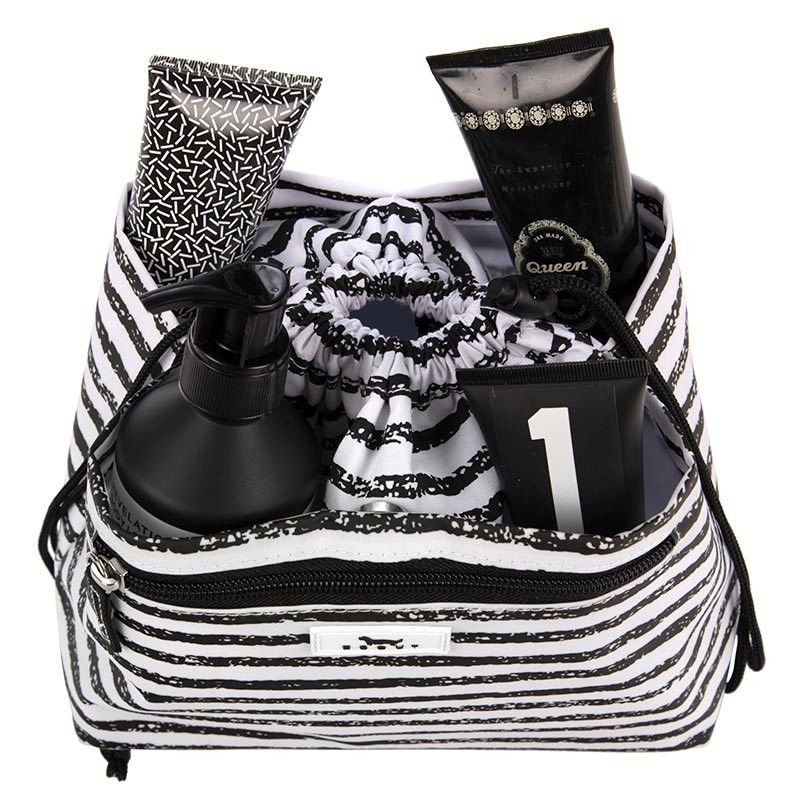 Cosmetic Organizer Stylish,Travel Toiletry Bag with Brushes Holders Cosmetic Bag