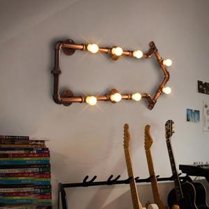 China Metal Water Pipe Filament Bulb Wall Lights 50/60 Hz For Restaurant Bedroom wholesale
