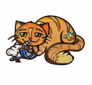 China Animal Cat Birds Custom Velcro Patches Woven Embroidery Handmade wholesale