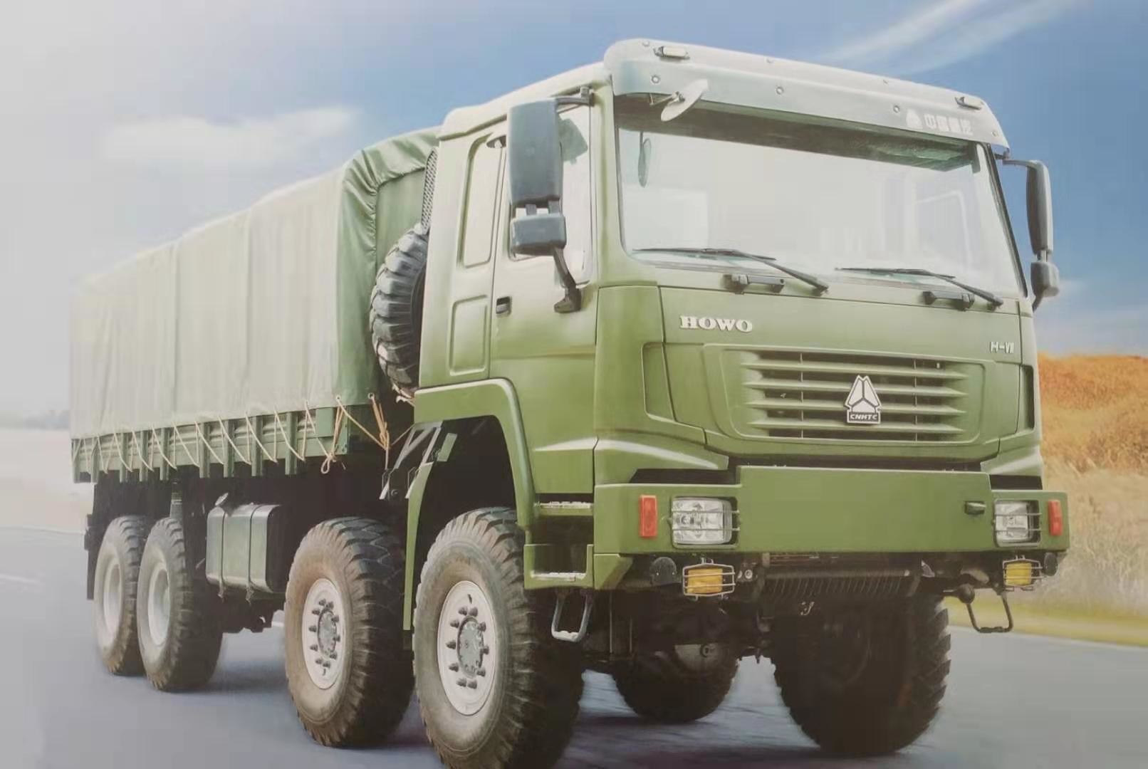 Howo 8x8 All Wheel Drive Vehicle Heavy Cargo Truck Euro III Engine Energy Saving