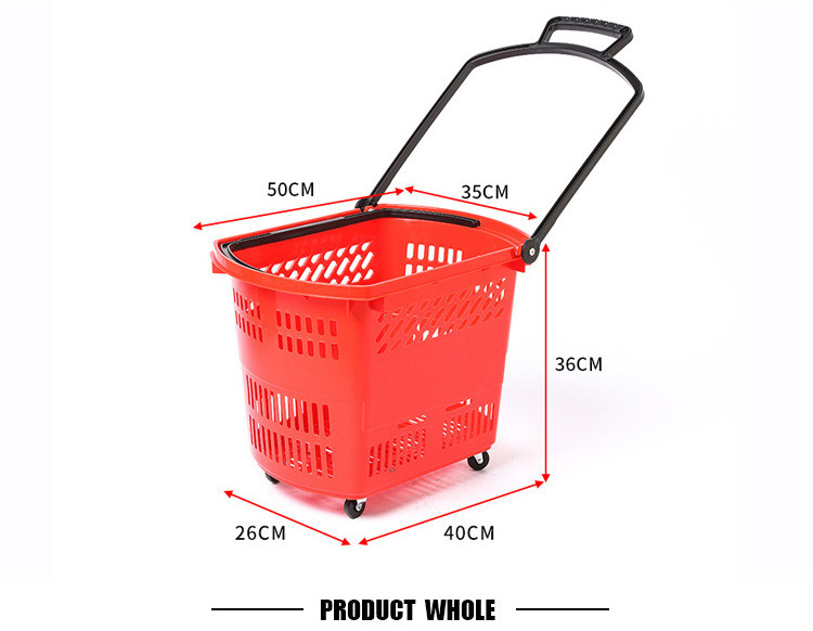 18L Polypropylene Plastic Trolley Basket For Easy And Convenient Cleaning