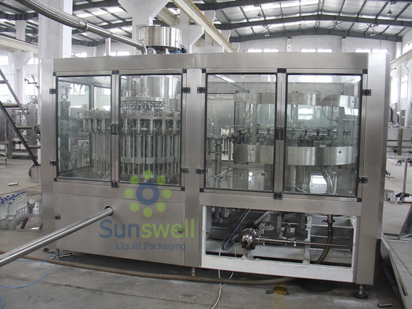 High Efficiency Hot Filling Machine 3-In-1 Monoblock For Fruit Juice / Beverage