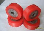 Oil Resistant Industrial Red PU Polyurethane Coating Rollers Wheels / Polyuretha