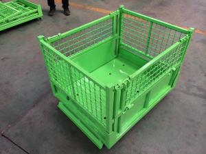 China ISO RAL Galvanised 110kg 4 Layers Stackable Steel Wire Cages wholesale