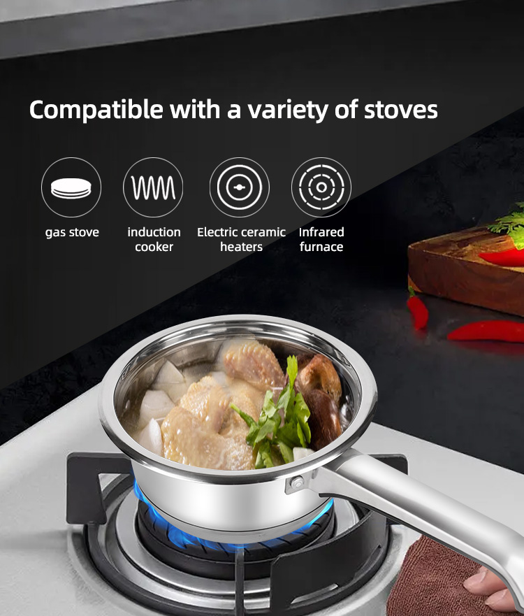 Multifunction Cooking Pots Stainless Steel Sets Cookware Pot And Pans Cookware Set With Thermometer