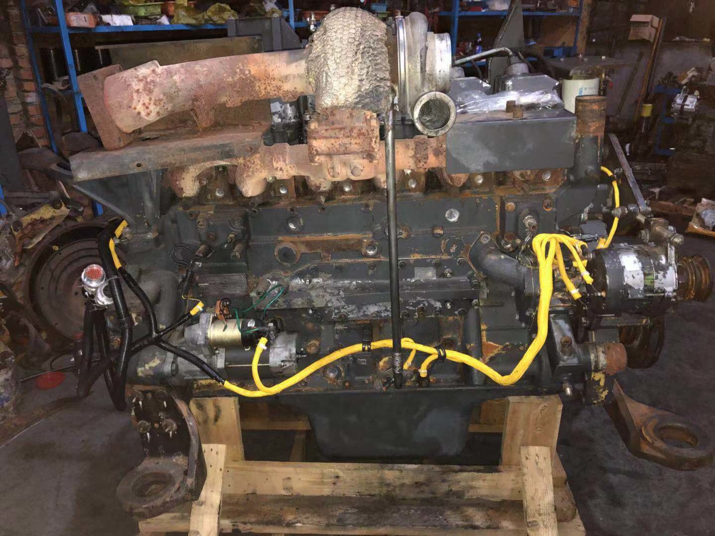 6D125-3 Diesel Used Engine Assembly 850Kg Weight For Excavator Pc450-7 Orginal