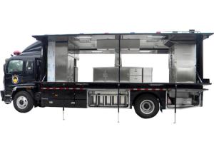 China Big 100 Persons 6.87L Rolling Kitchens Food Trucks wholesale
