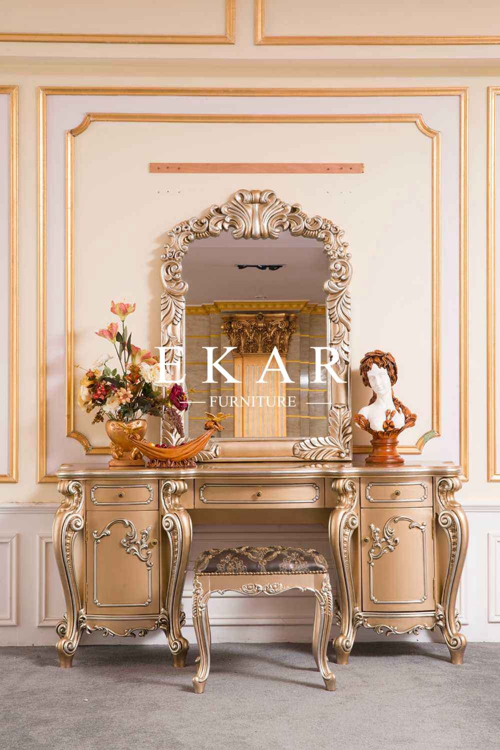 Vanity Antique Dresser With Drawer Dressing Table Design For Bedroom LS-A312D