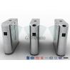 Pedestrian Control Electronic Flap Barrier Gate Acrylic Counter Turnstiles DC24V for sale