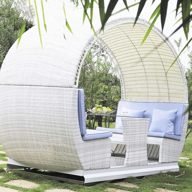 Metal Outdoor Swing Chair Home Relaxation Rattan Rocking Chair