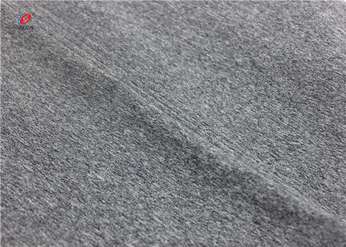 Melange Colour Sports Clothing Weft Knitted Fabric Polyester Spandex Material