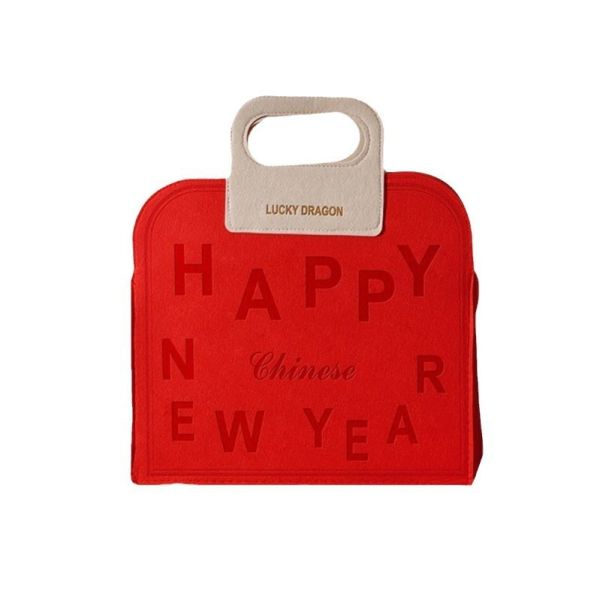 OEM Handmade Reversible Felt Storage Bag Embroidered Personalized Tote Bag Manufacturer'S Shopping Bag Wholesale Custom Simple Letter Logo Eco