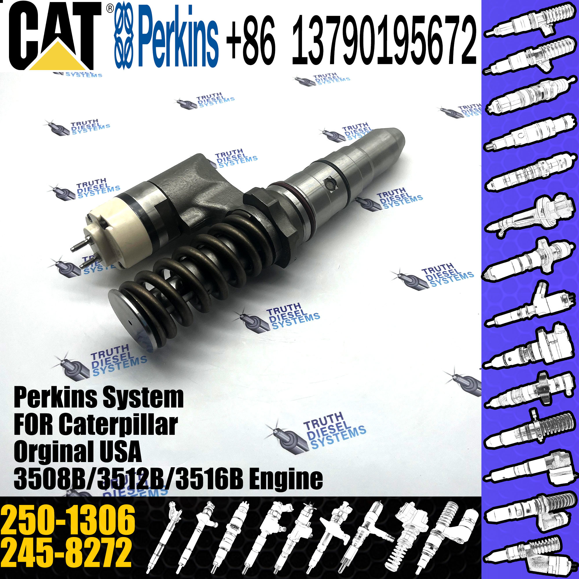 Remanufactured Injector 150-4453 245-8272 250-1306 FOR CAT 3512B