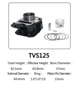 China Indian Model TVS 125 Motorcycle Big Bore Cylinder Kits With Anti Corrosion wholesale