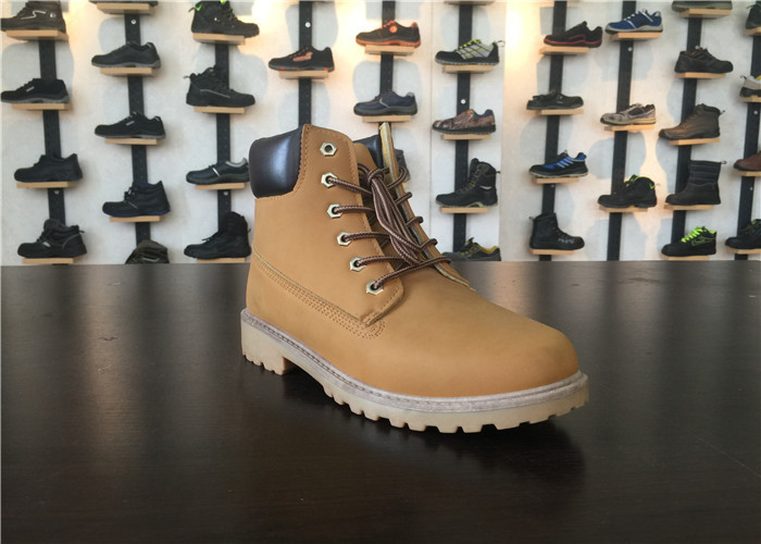 Cuff Collar Men'S Composite Toe Work Boots Camel Color Flame Resistant Work Boots
