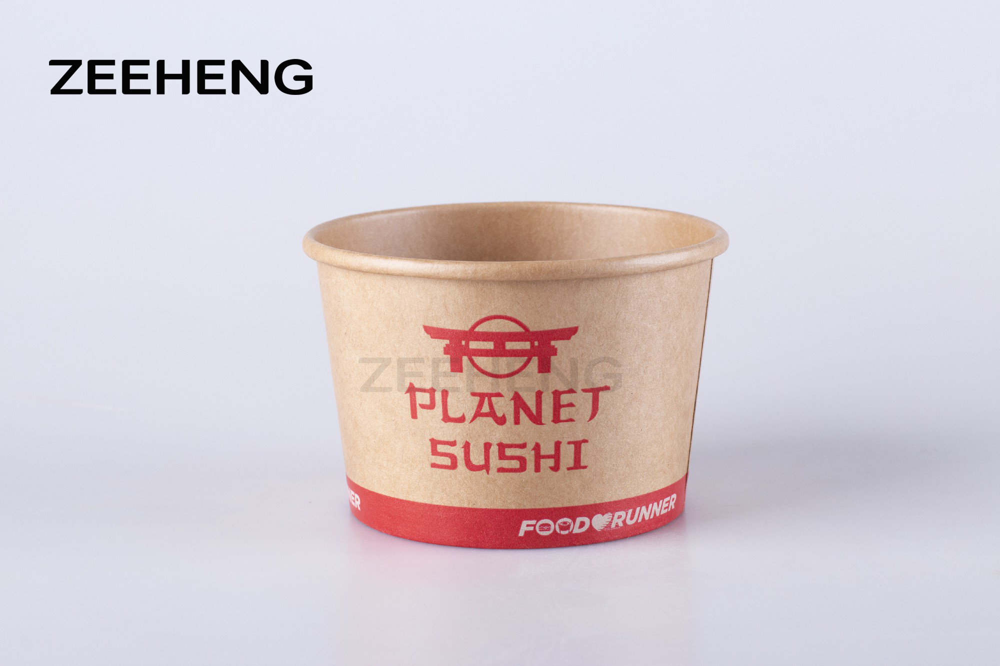 Food Grade Custom Brown Kraft Paper Bowl Disposable 750ml With Lids