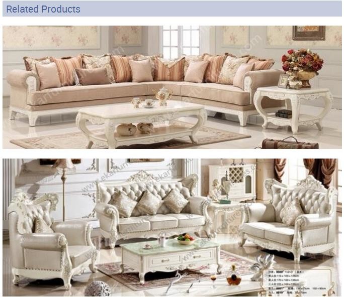 French Living Room Furniture Neo-classical Wooden 1 2 3 Sofa Set Designs