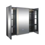 wholesale Luxury Aluminum Alloy medicine cabinet bathroom smart anti-fog mirror