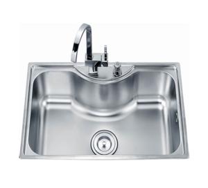 China 800x500mm Top Mount Stainless Steel Single Bowl Sink Noise Elimination wholesale