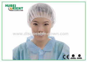 China Printed PP Bouffant Disposable Head Cap Non woven Round light weight wholesale